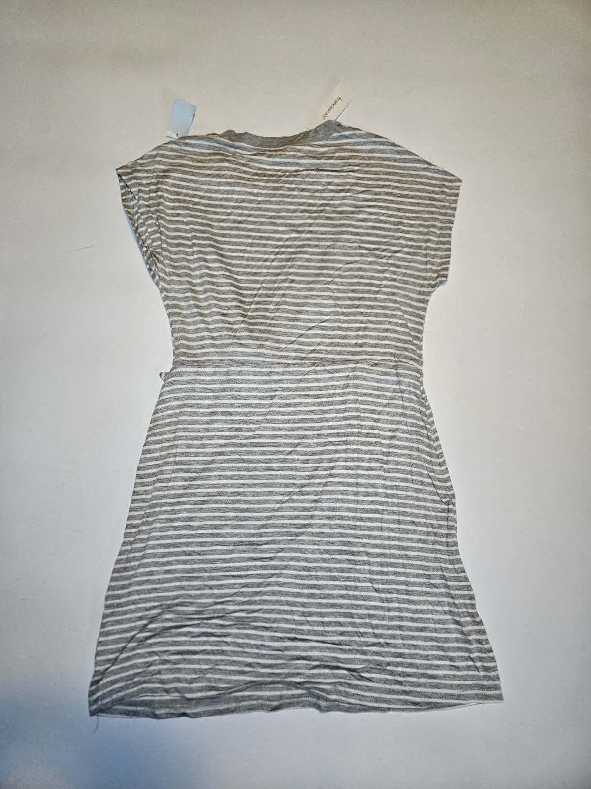 Francesca’s Gray & White Striped Tie-Front Dress Women’s Small