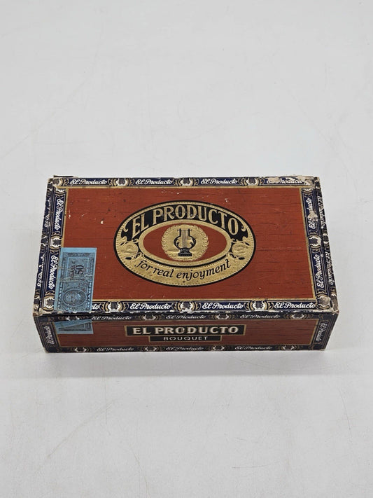 El Producto Bouquet Cigar Box 1926 Stamp  Niles & Moser Cigar CO Kansas City MO