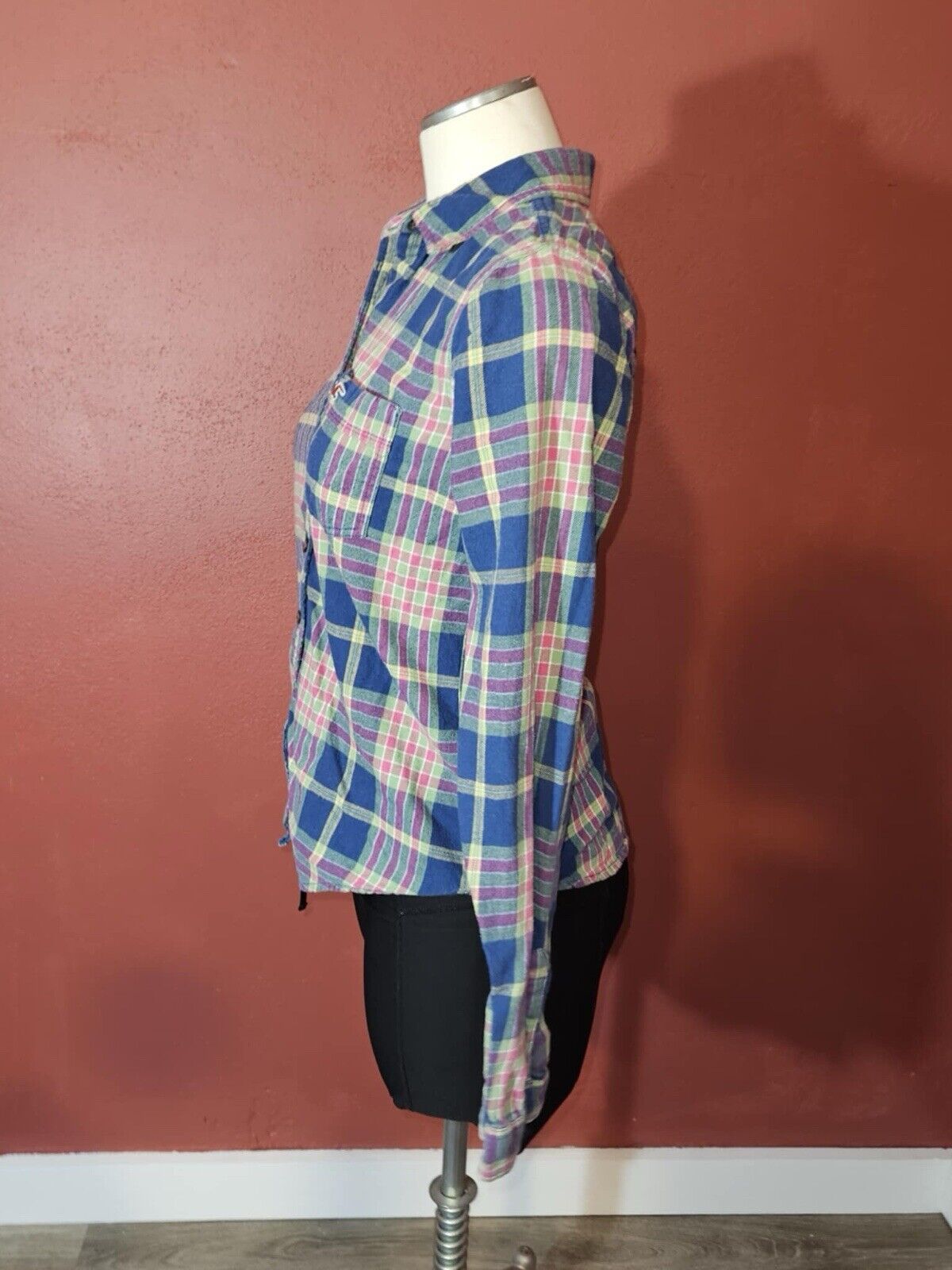 Hollister Plaid Flannel Long Sleeve Womens Medium