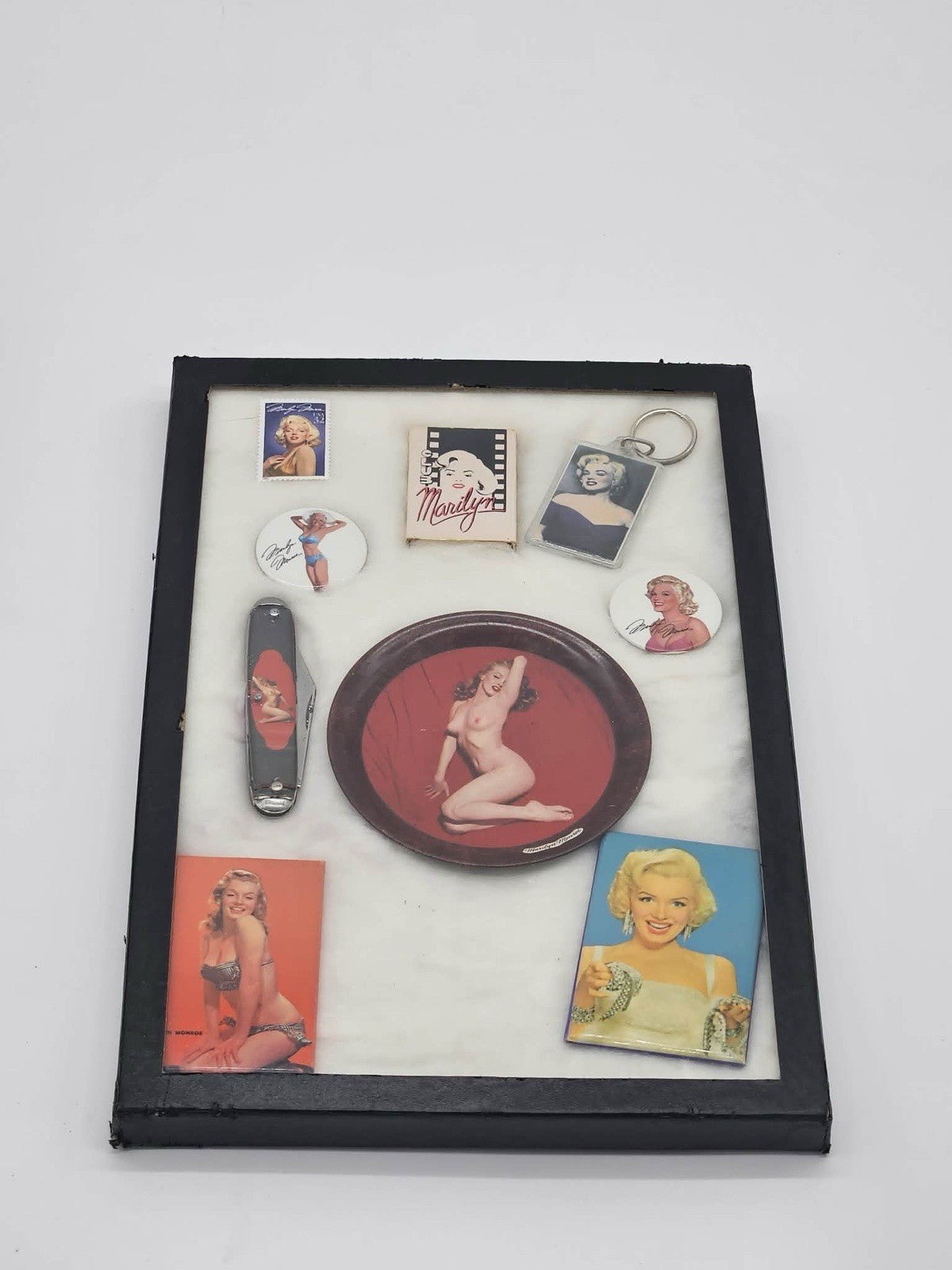 Vintage Marilyn Monroe Collectibles Gift Set Shadow Box Display