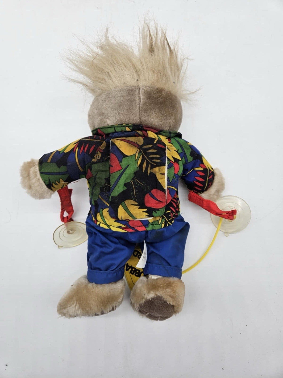 MATTEL 1998 TEDDY BEAR BUBBA ON BOARD TALKS!! APP 12 INCHES TALL