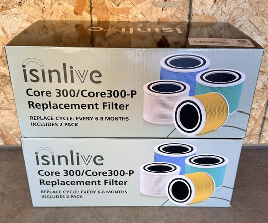 4 Pack HEPA Filter Replacement for LEVOIT Core 300 & P350 Air Purifier 300-RF
