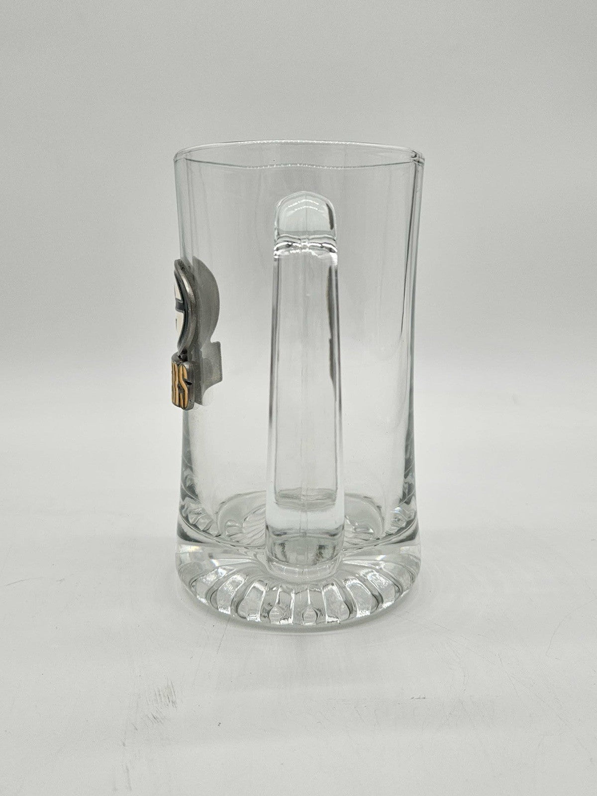 Green Bay Packers Glass Beer Mug Pewter Emblem Logo NFL Football