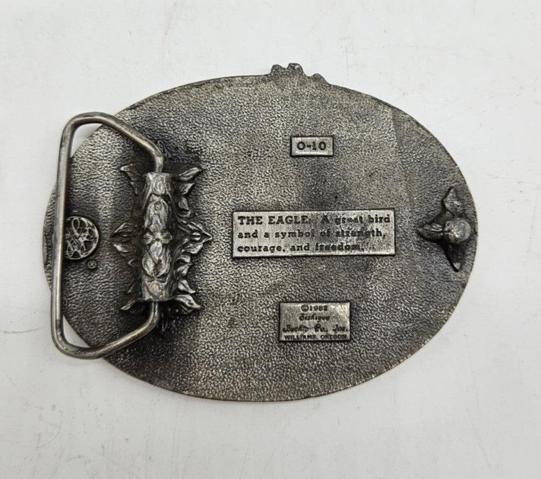 The Eagle - Bird and Symbol of Courage Freedom Siskiyou Vintage 1982 belt buckle