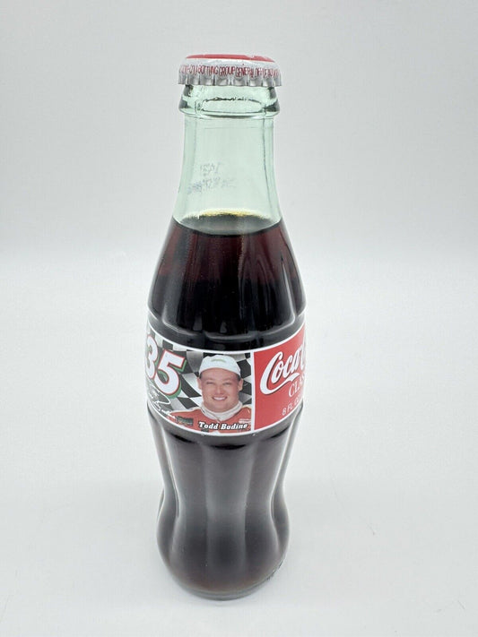 1996 Full Coca Cola bottle #35 Todd Bodine Nascar 8 ounces
