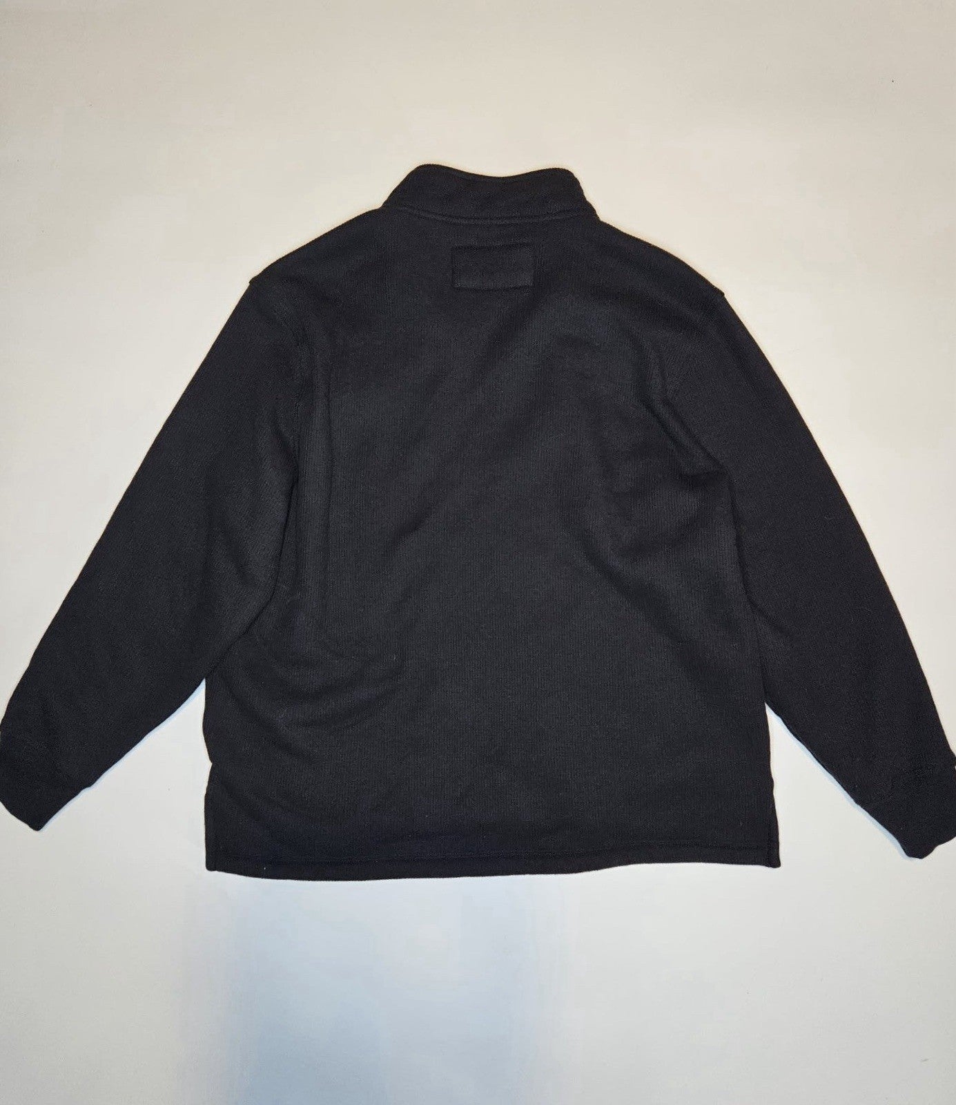 Men’s RWD Rugged Wear Black Quarter Zip Fleece Pullover Size L