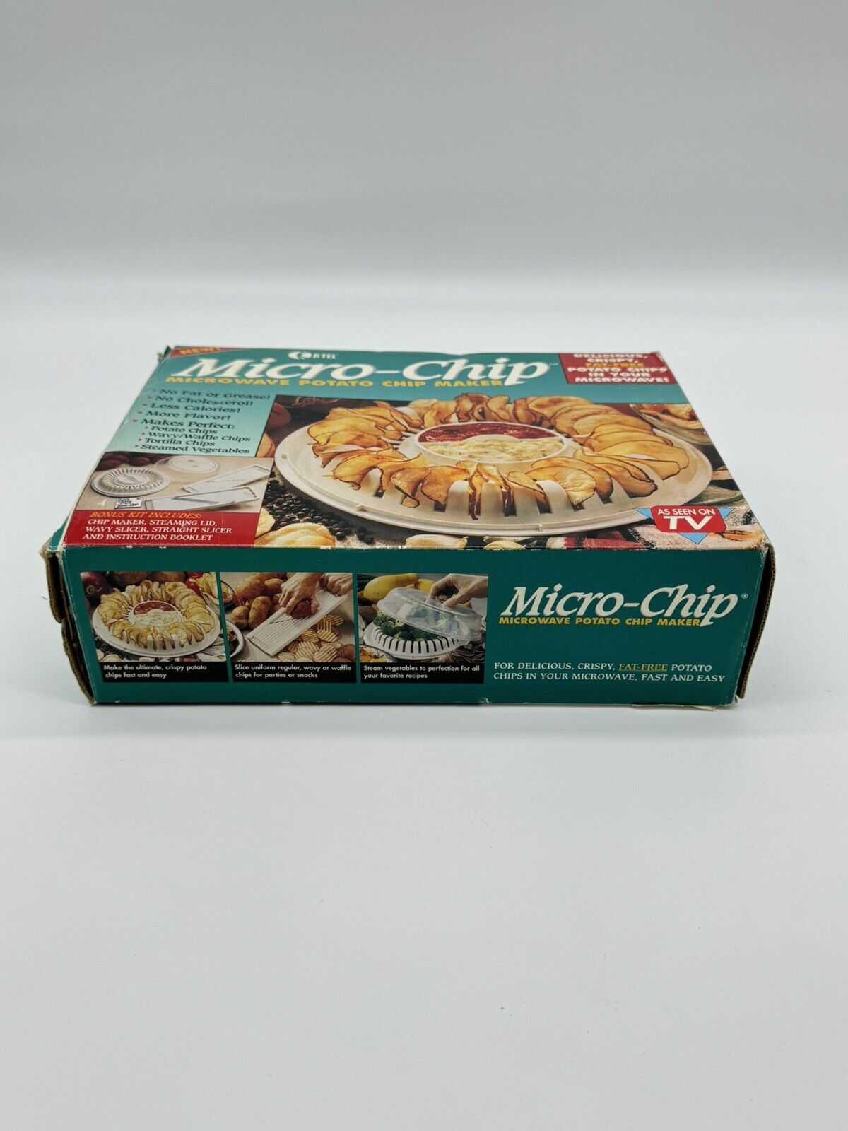 K-Tel Micro-Chip Microwave Potato Chip Maker 2 Mandoline Cutters And A Steamer