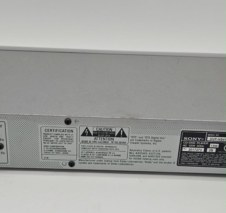 Sony DVP-NS415 DVD Player TESTED EB-7780