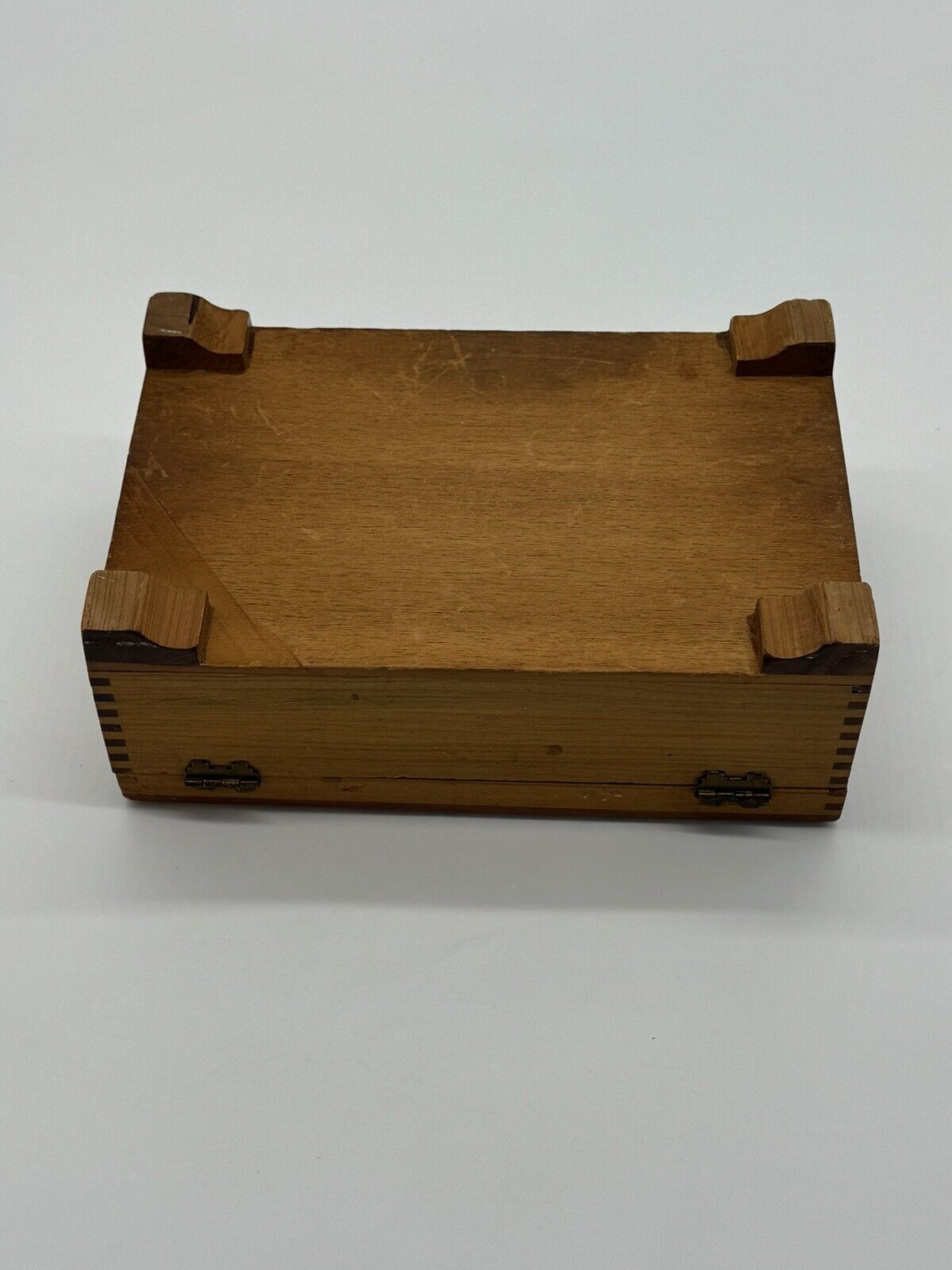 Jewelry Box Wood Box Vintage Storage Keepsake Trinket Dovetail Chest Box