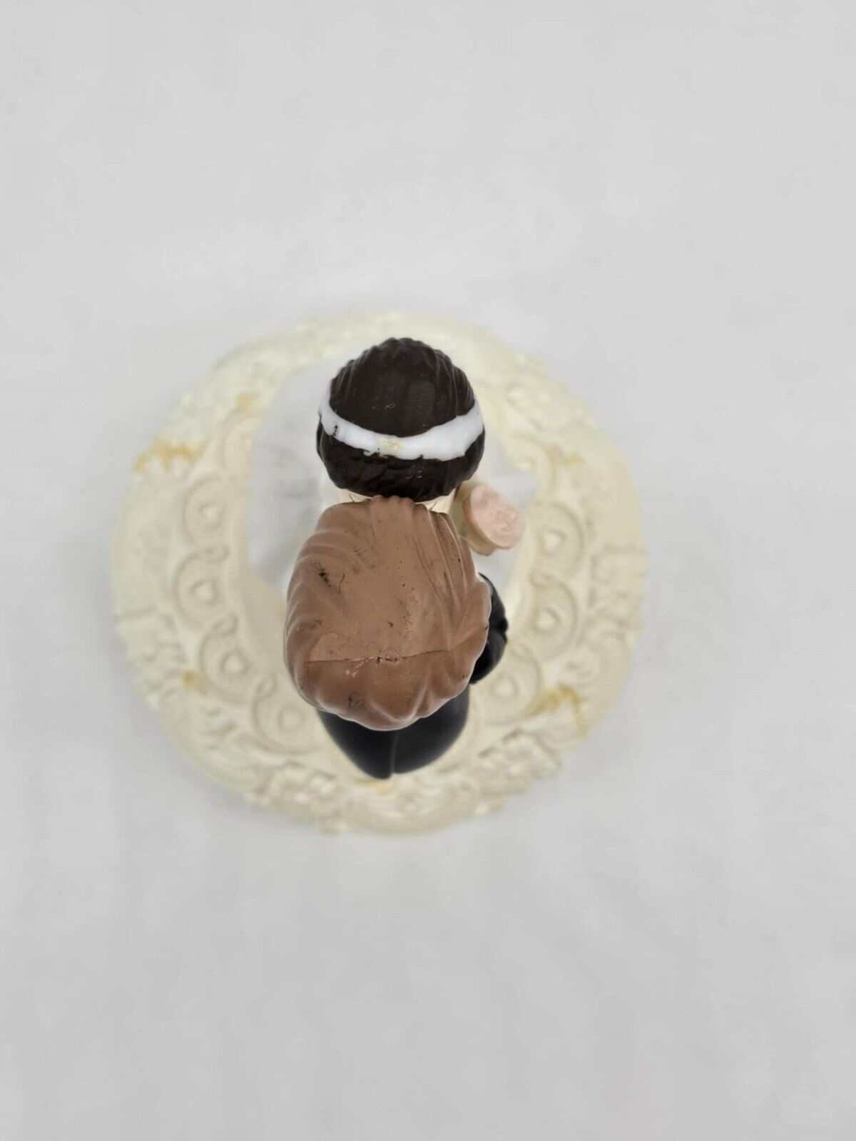 VTG Wilton Bride & Groom First Kiss Wedding Cake Topper 1973