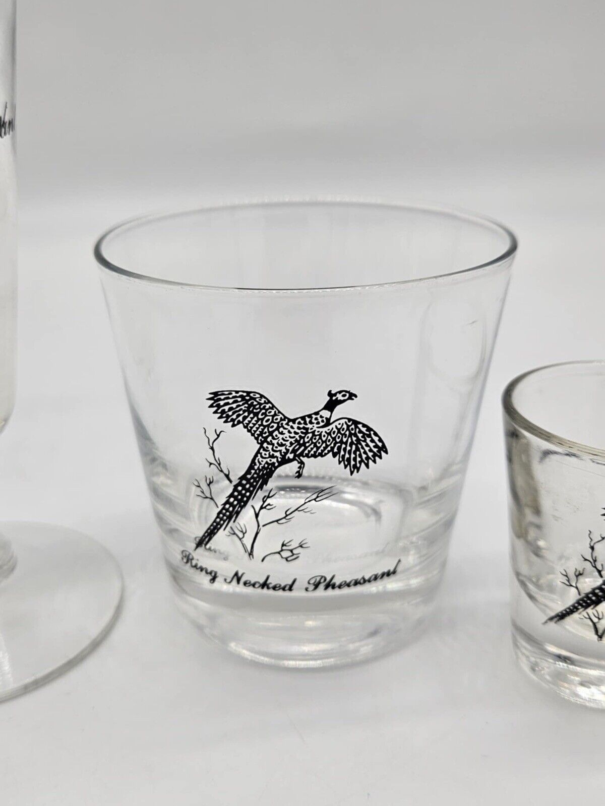 LOT OF 15 Vintage Federal Game Bird Barware Glasses