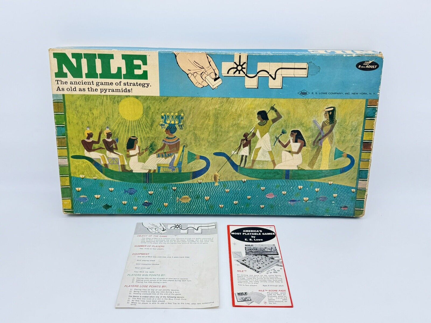 RARE Vintage 1967 The Nile Ancient Strategy Board Game Lowe Egypt COMPLETE