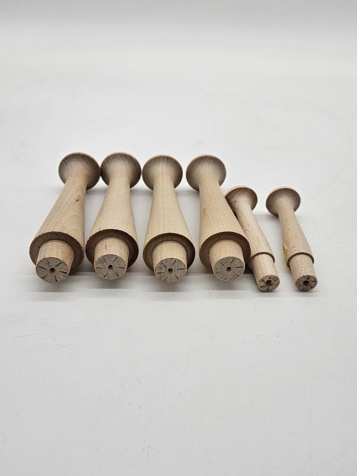 6 Shaker Pegs made from Unfinished Birch Hardwood, Coat Pegs, Shelf Pegs
