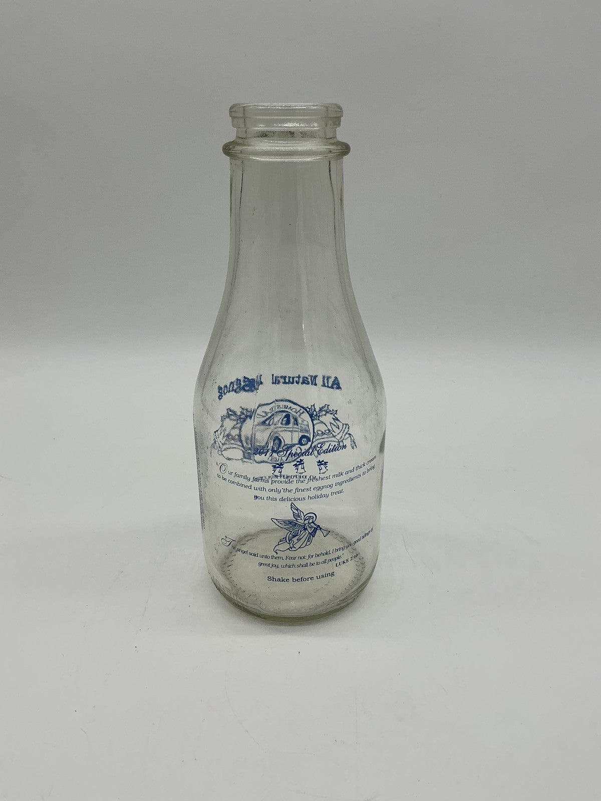 Milk Bottle - Homestead Creamery, Special Edition , Eggnog 32 Oz.