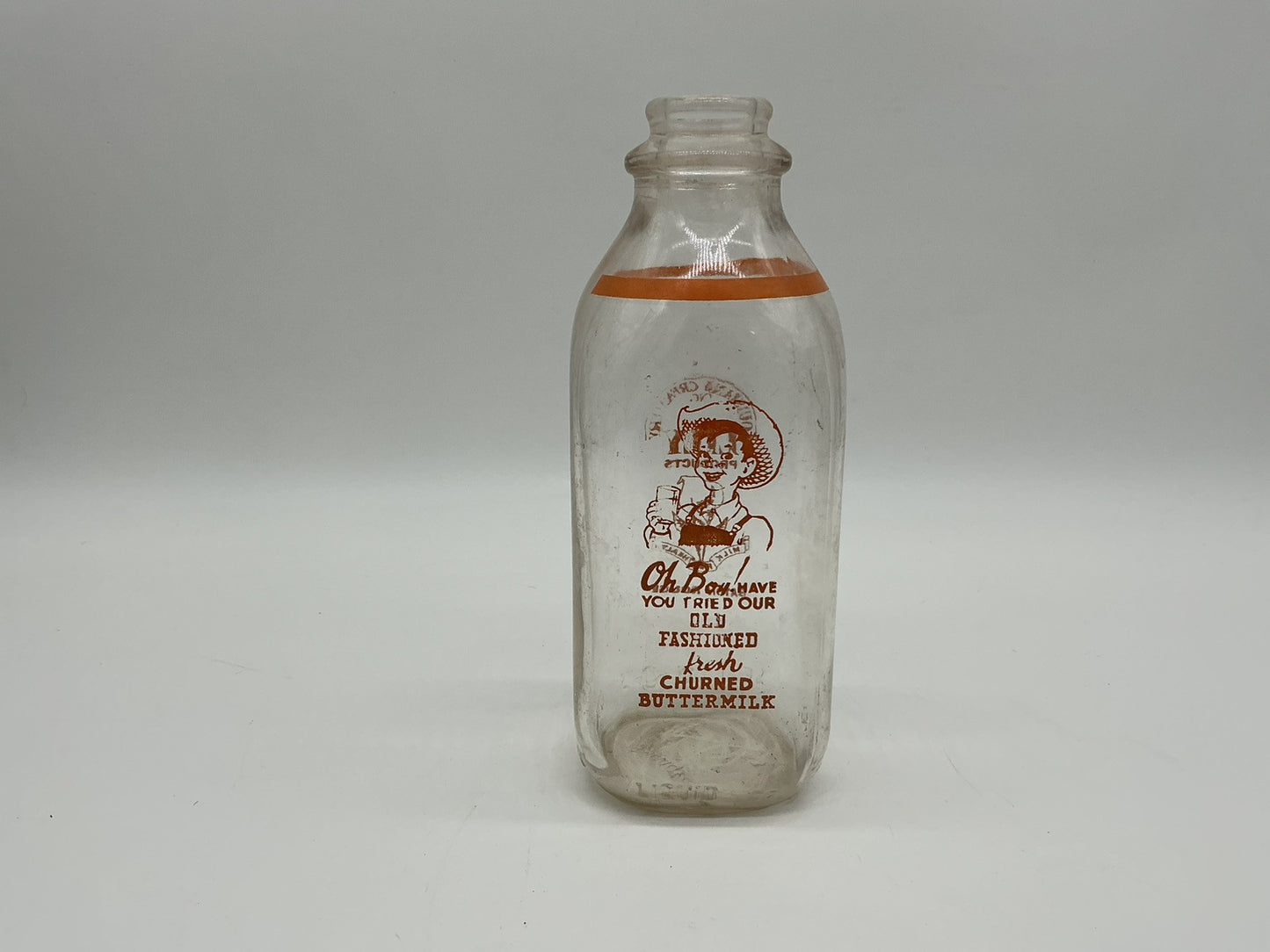 Vintage Durling Farms Milk Bottle “Old Fashioned Fresh Churned Buttermilk"