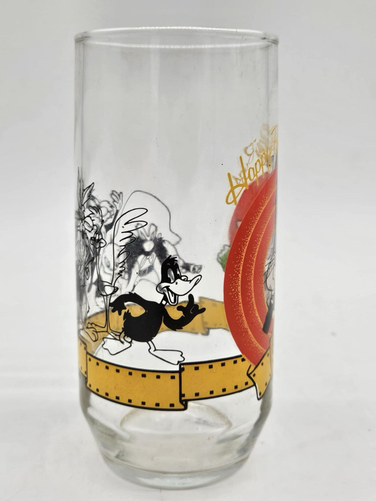 Vintage 90s Looney Tunes Glass Cups Bugs Bunny 50th Anniversary