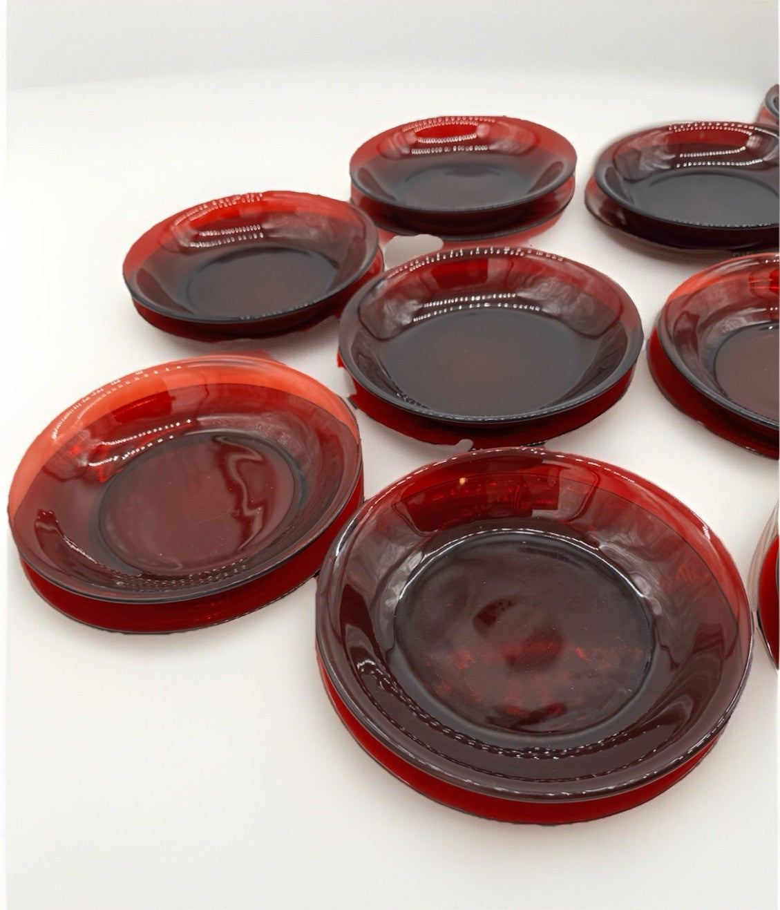 Vintage Anchor Hocking Royal Ruby Red Glass Set of 26~ Bowls & Plates Collection