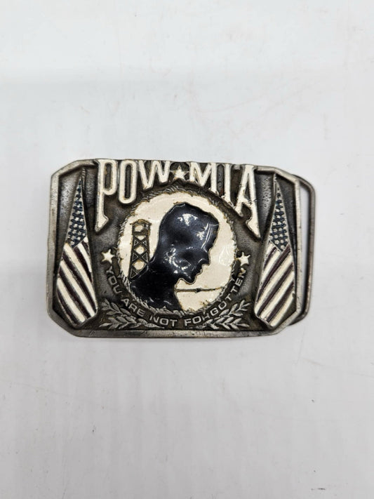 POW MIA You Are Not Forgotten Belt Buckle