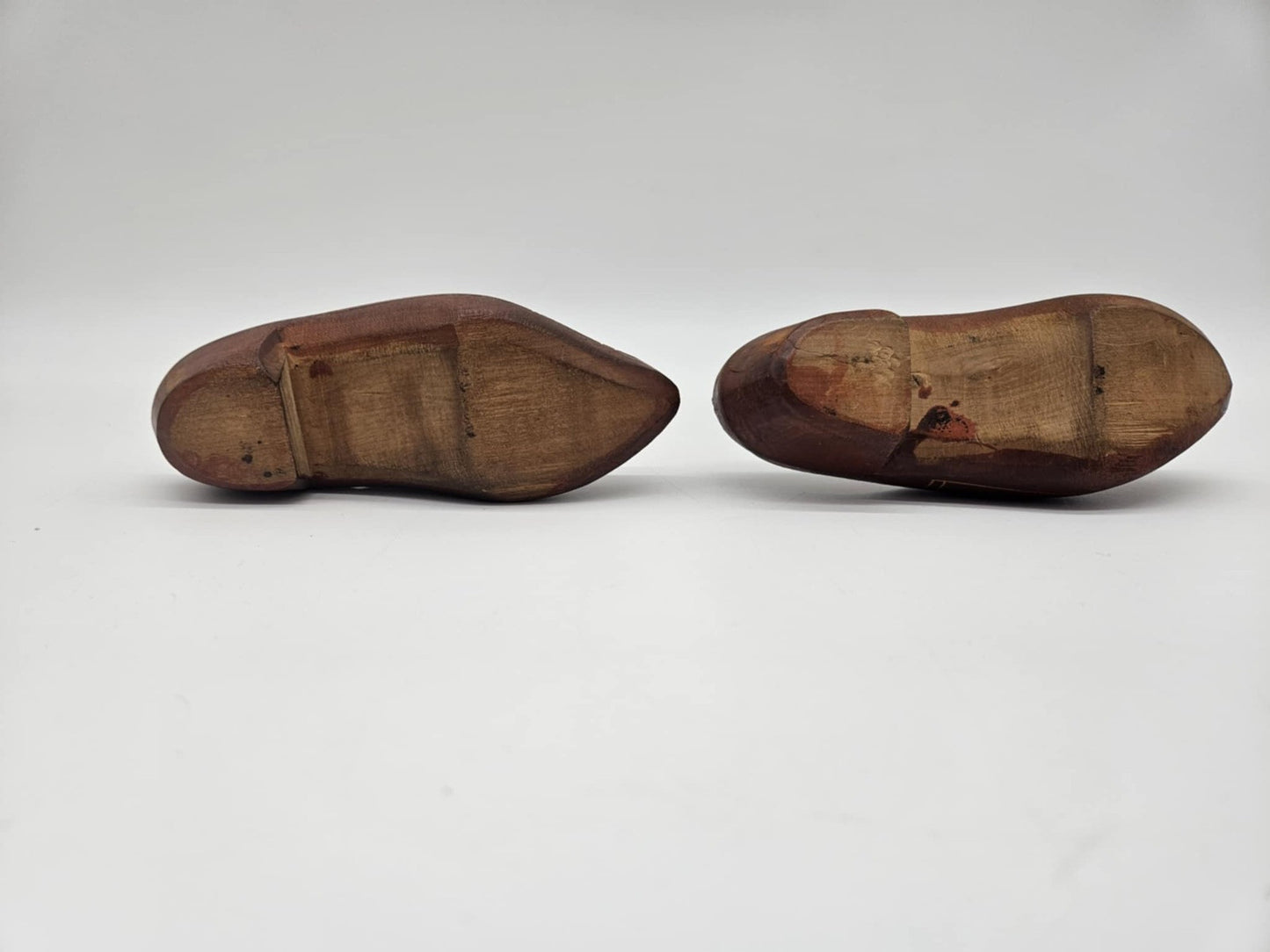 VINTAGE HAND CARVED Wooden Miniature Clogs