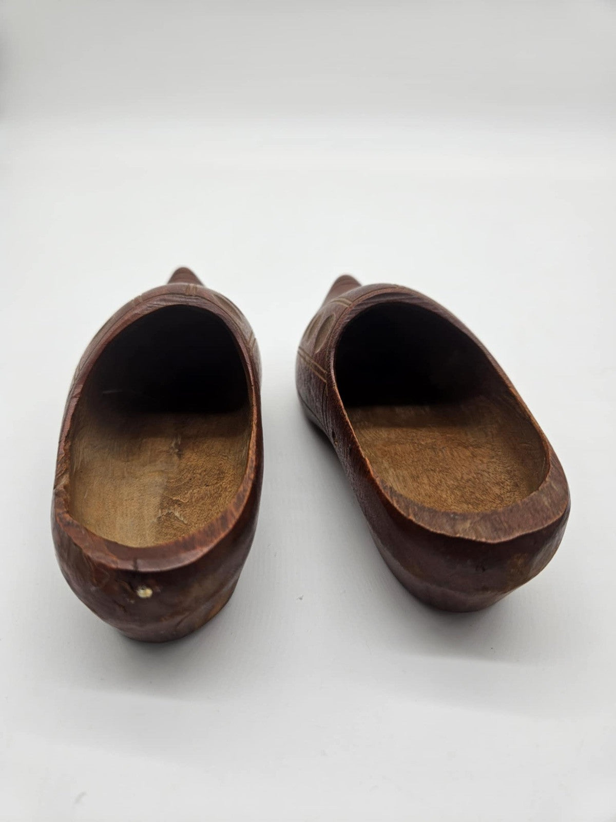 VINTAGE HAND CARVED Wooden Miniature Clogs