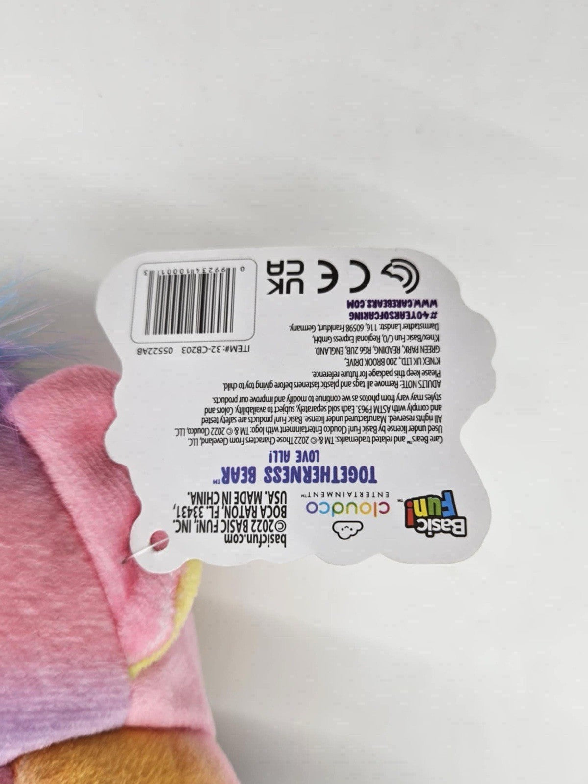 Care Bears Basic Fun Plush 12", TOGETHERNESS BEAR