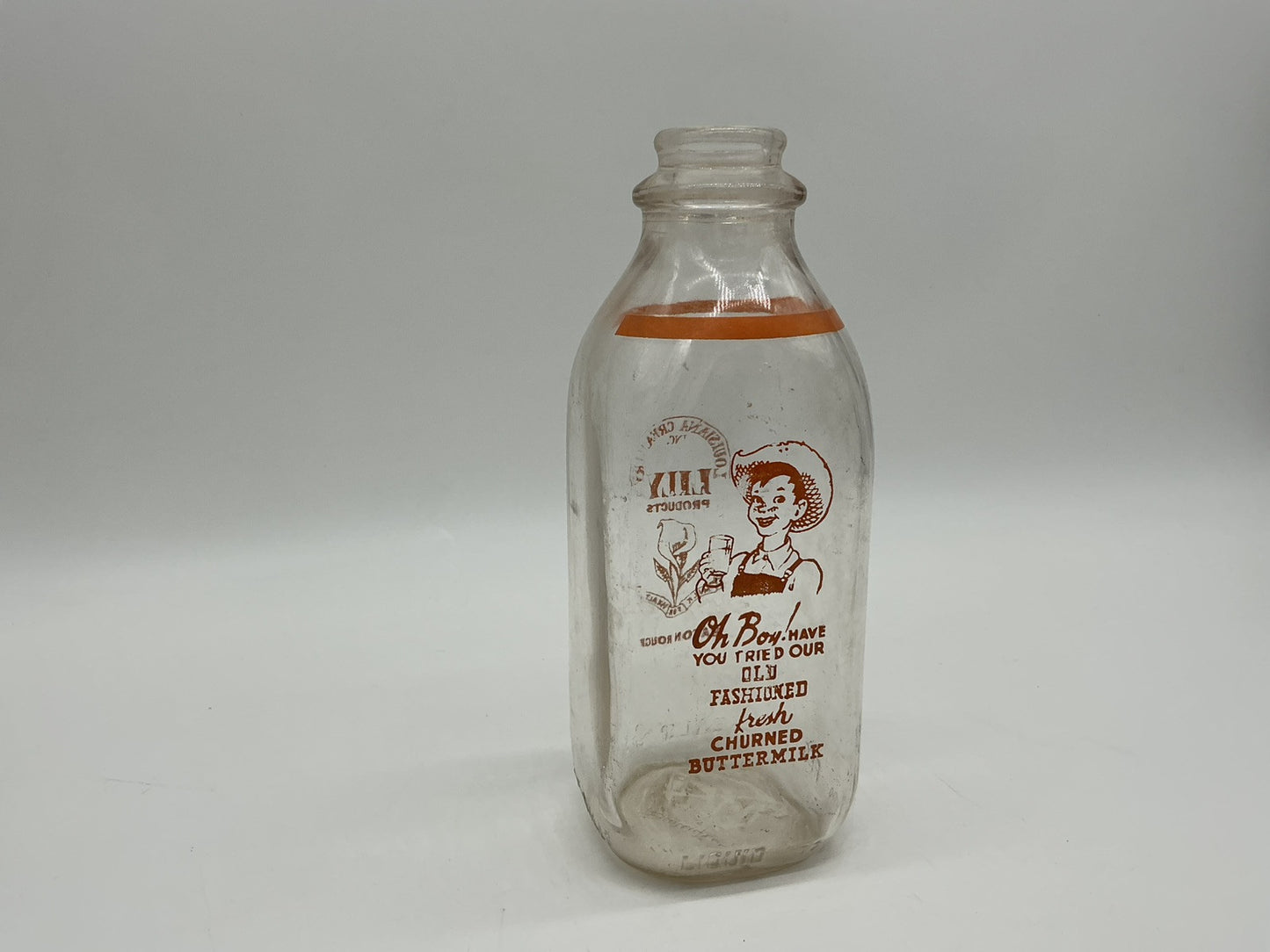 Vintage Durling Farms Milk Bottle “Old Fashioned Fresh Churned Buttermilk"
