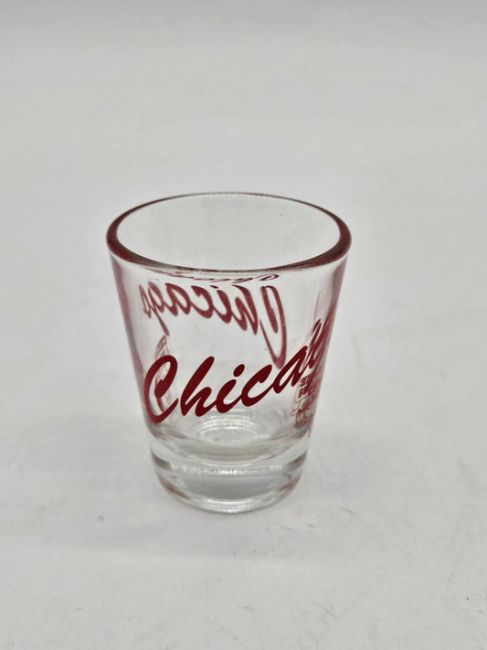 Vintage Chicago Bulls Basketball Clear Shot Glass