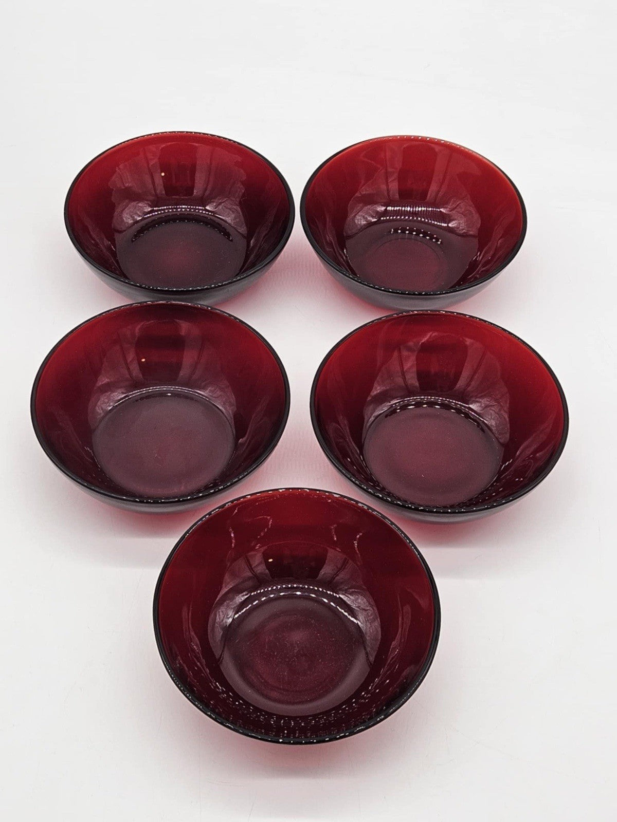 Vintage Anchor Hocking Ruby Red Glass Plates & Bowls Lot (23)