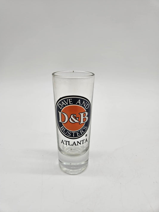 DAVE AND BUSTERS CLEVELAND SHOT GLASS 4” MINT