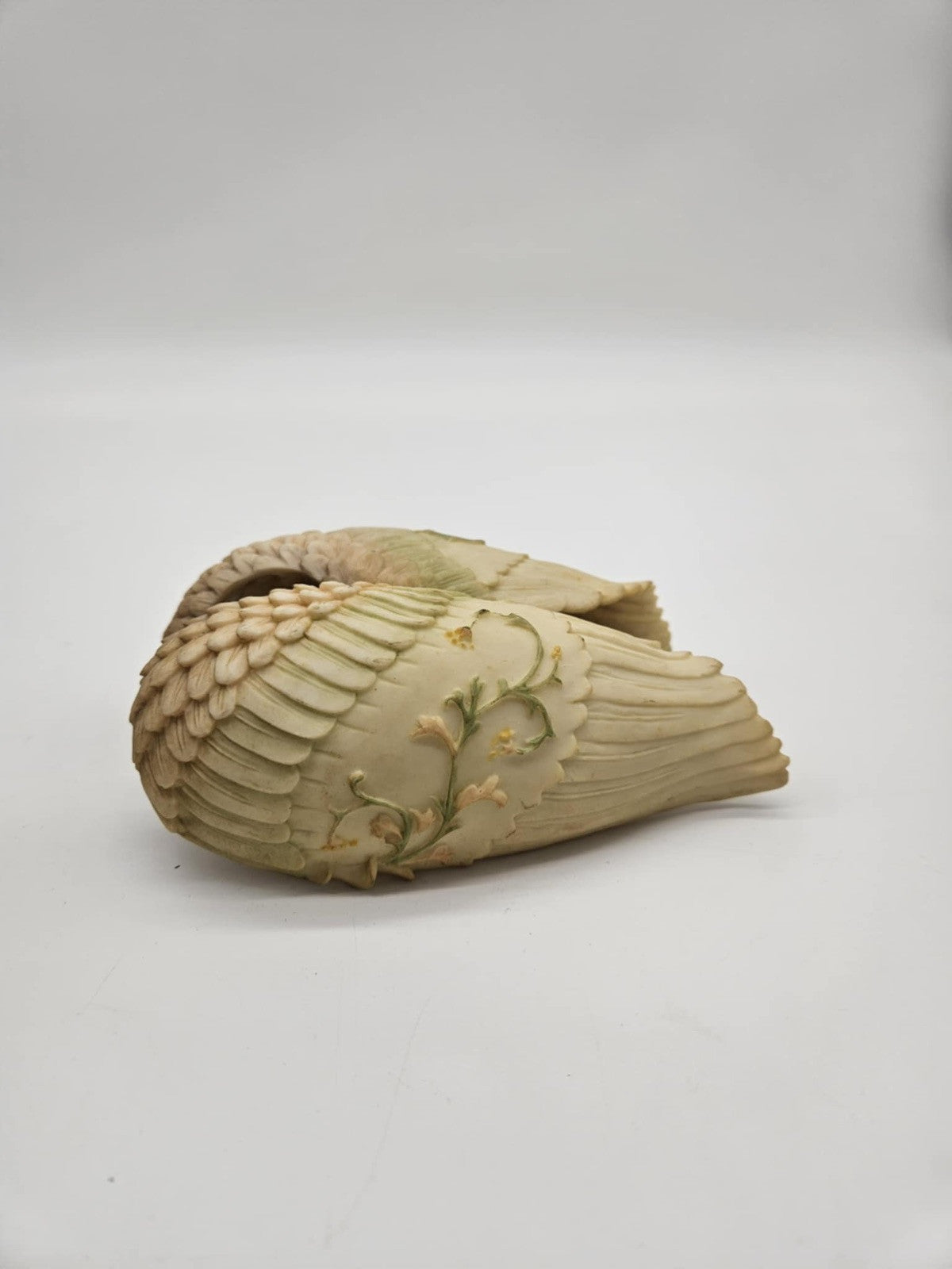 Set of 2 Vtg. Christmas Ceramic Angels Open & Close Wings With Praying Hands 6"