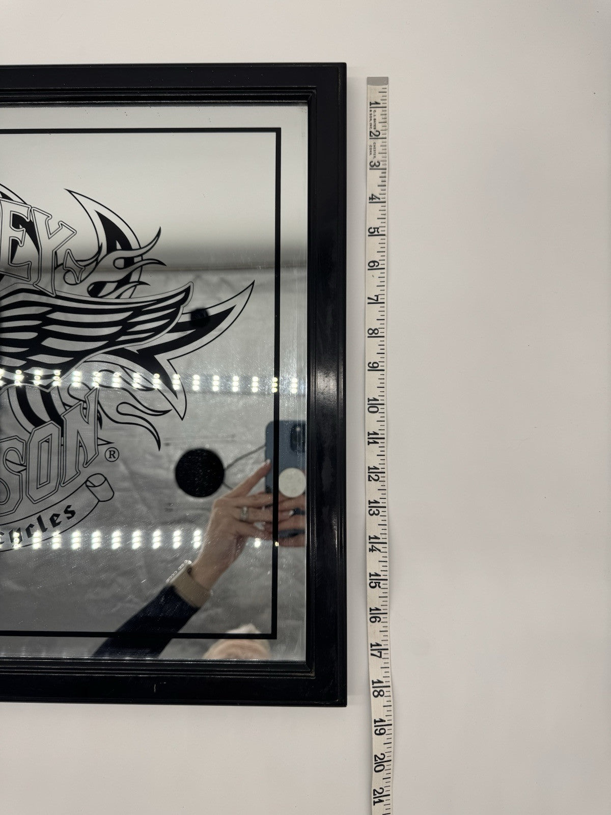 Vintage Harley Davidson Wall Mirror Harley Davidson Motorcycle - 22” X 18”