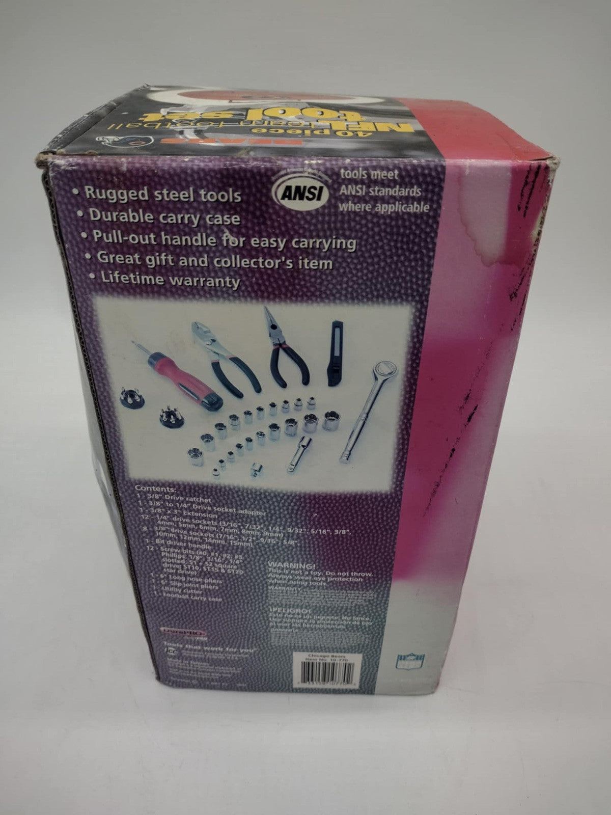 Vintage NFL Team Football Tool Set 40 Piece Vintage Rare