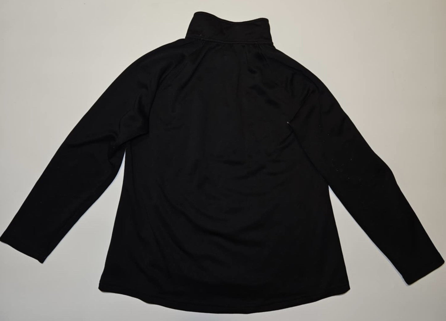 Avia Womens Activewear Jacket Black 1/4 Zip Quilted Front Kangaroo Pocket ~ Sz L