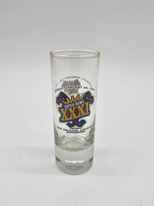 1997 Super Bowl XXXI Miller Genuine Draft Pint Beer Glass 16oz