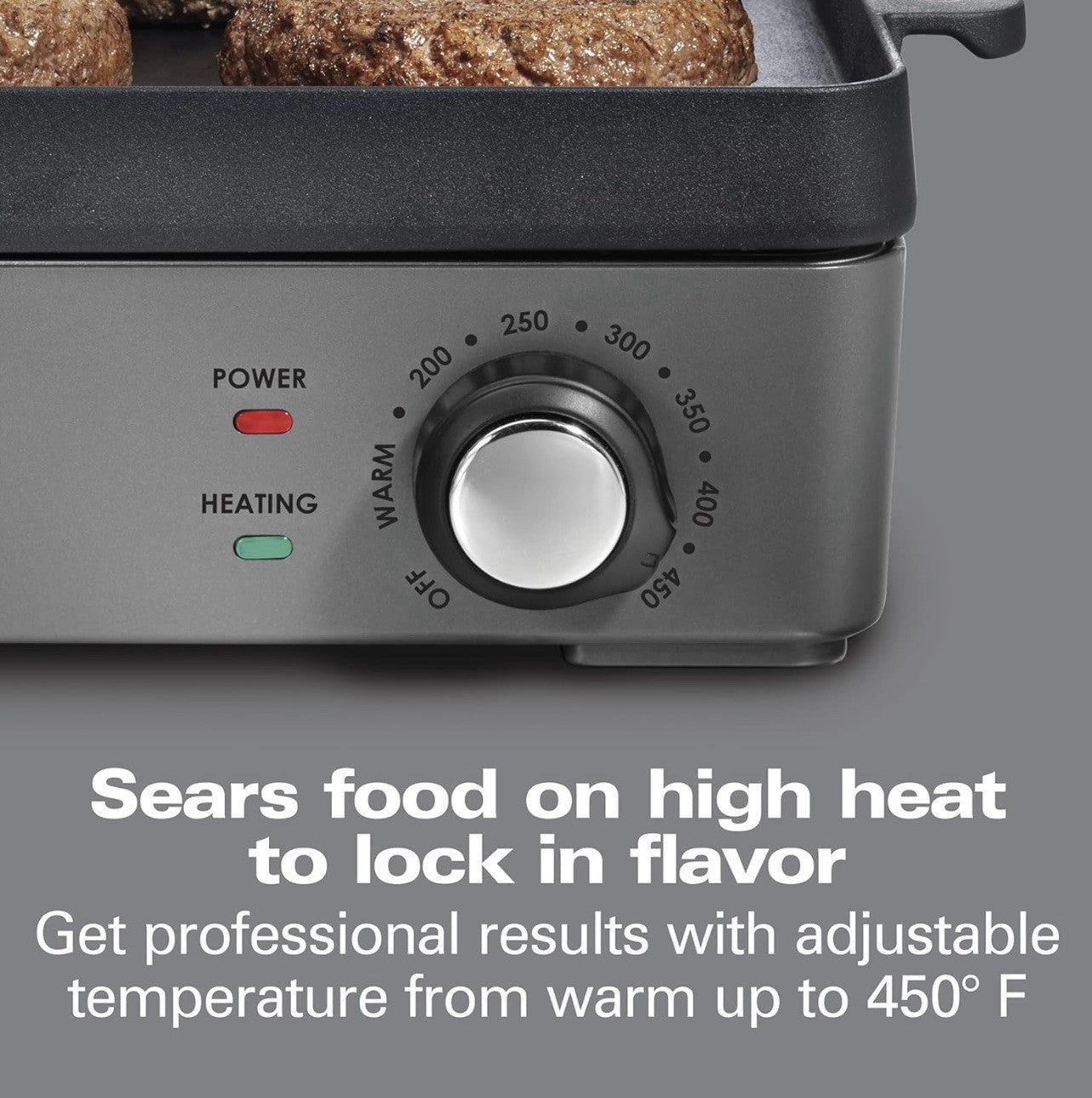 Hamilton Beach Professional Cast Iron Indoor Electric Grill & Griddle, 10" x ...