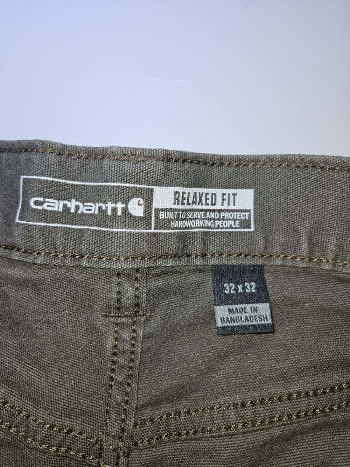 Carhartt RUGGED FLEX RELAXED FIT CANVAS 5-POCKET WORK PANT 32x32 BN2517-M Gray