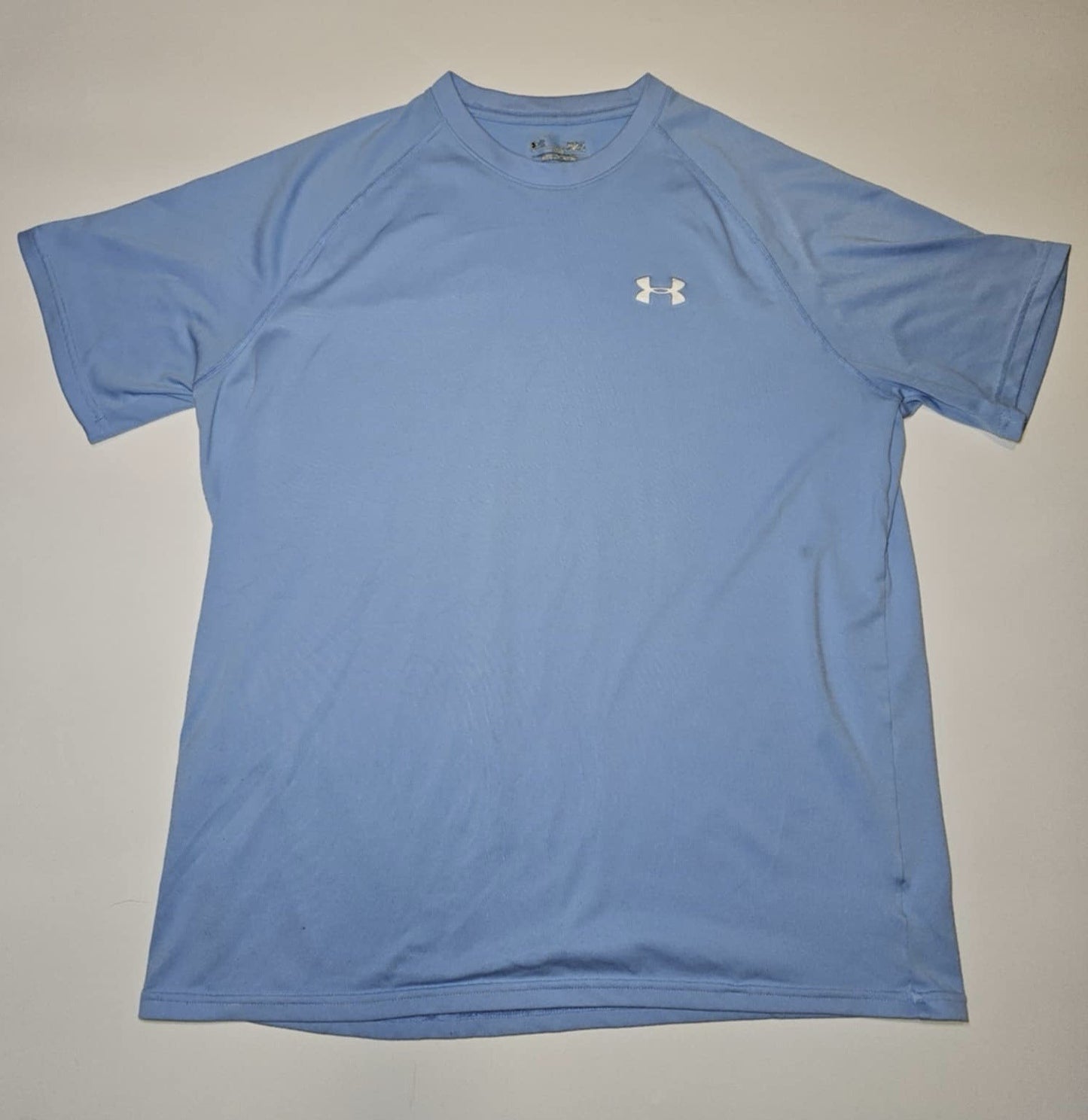 Under Armour Shirt Mens M Blue Heatgear Loose Short Sleeve Workout Polyester