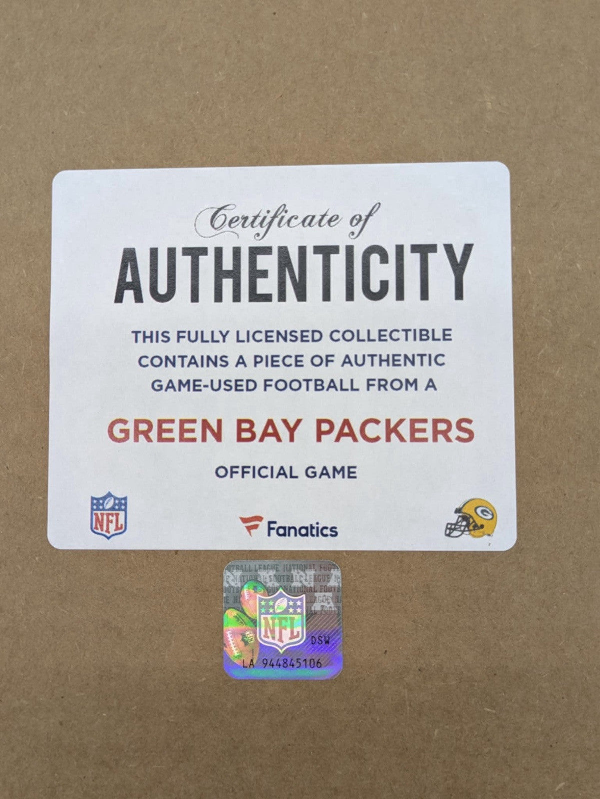 AARON RODGERS Packers Framed 15" x 17" Game Used Football Collage LE 29/50