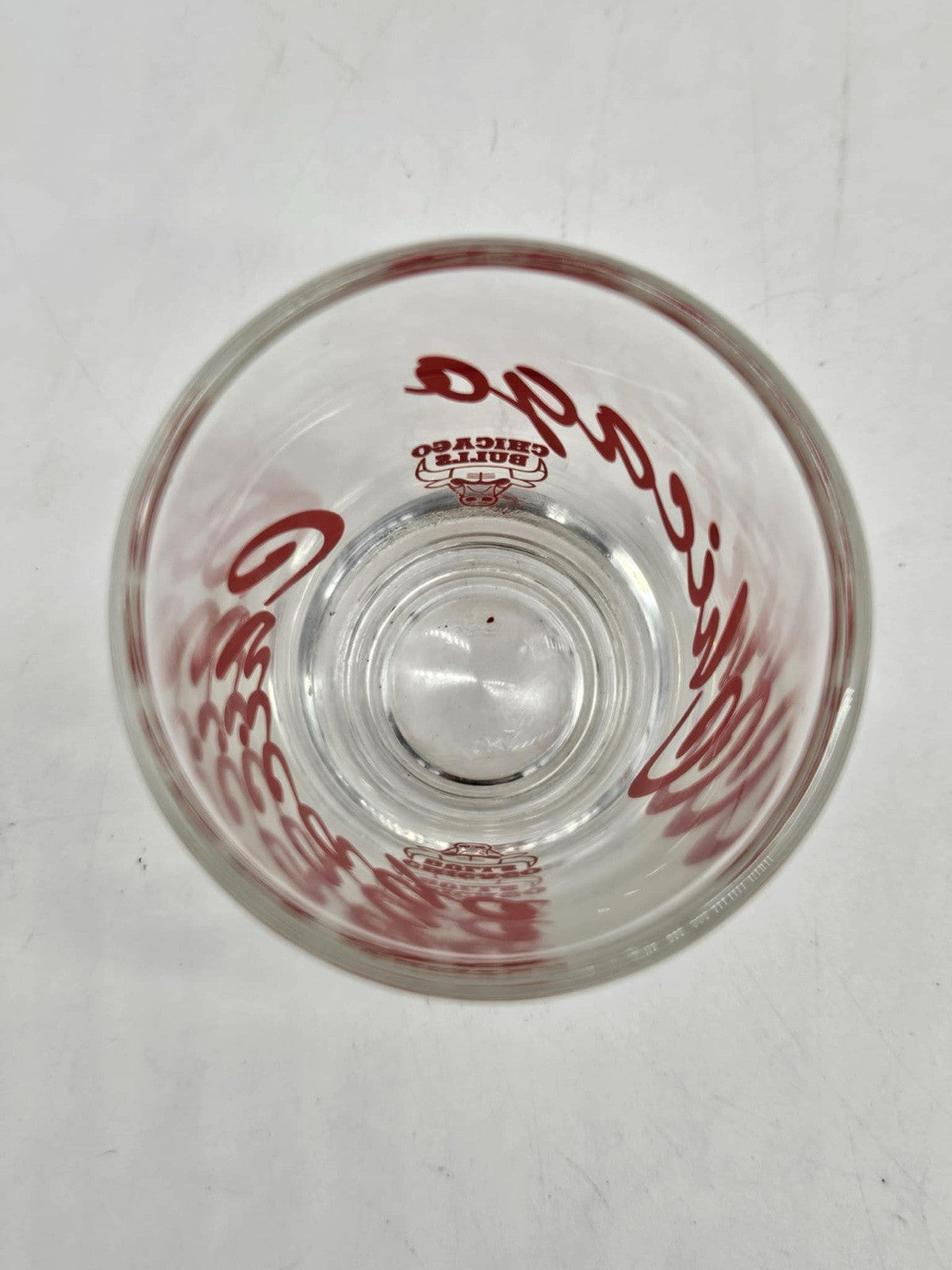 Vintage Chicago Bulls Basketball Clear Shot Glass