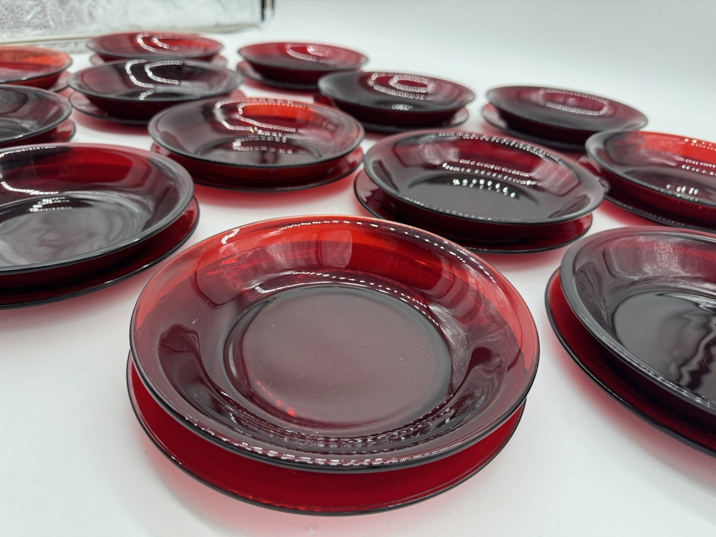 Vintage Anchor Hocking Royal Ruby Red Glass Set of 26~ Bowls & Plates Collection
