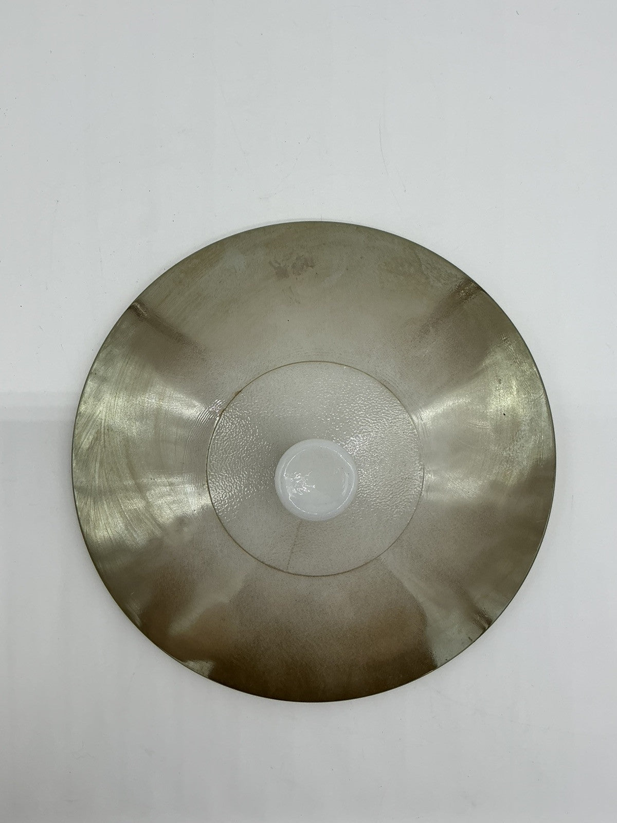 Vintage Federal Glass Ombré Mesa Pattern Milk Glass Mixing Bowls w/ Lid