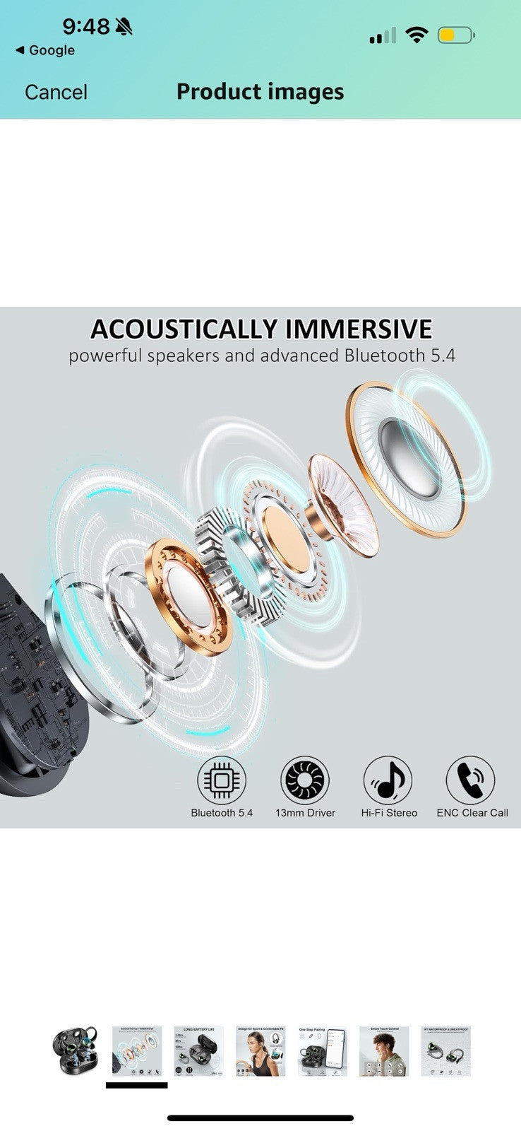 Wireless Earbuds, AOTONOK C16, Noise Cancelling, Bluetooth Earphones