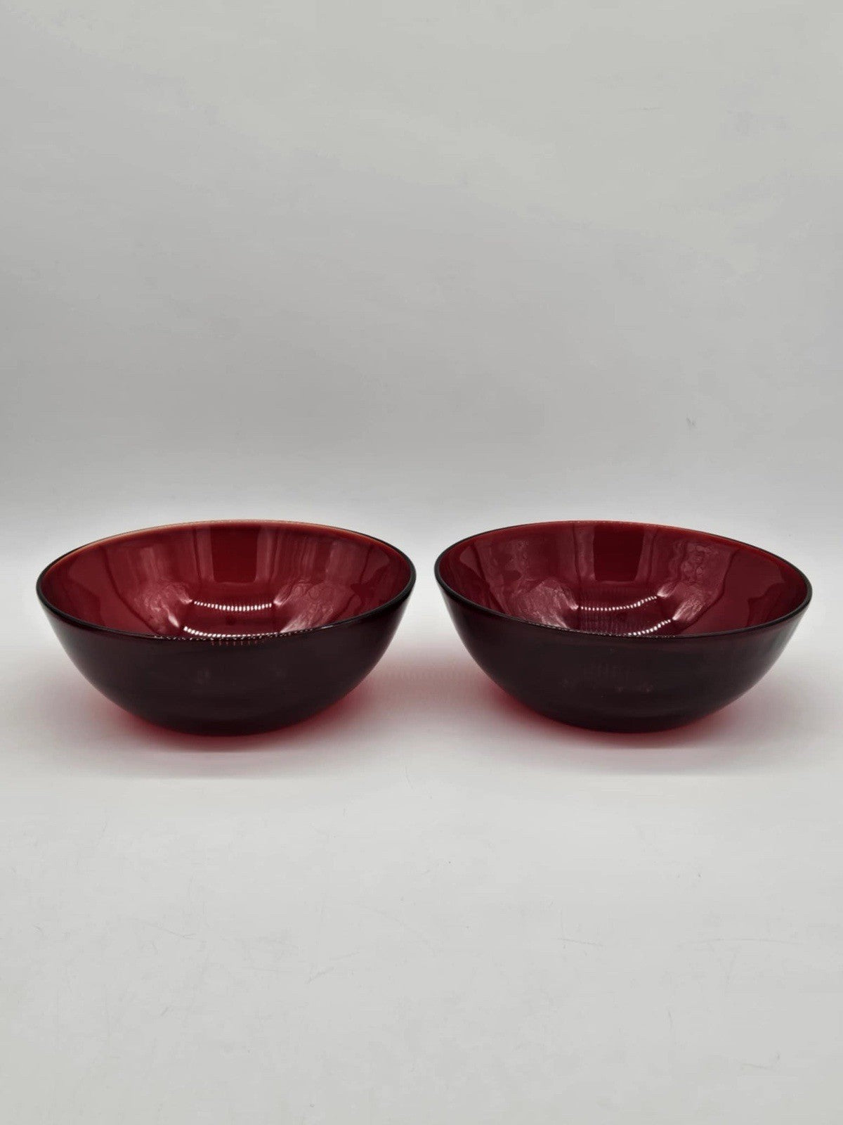 Vintage Anchor Hocking Ruby Red Glass Plates & Bowls Lot (23)