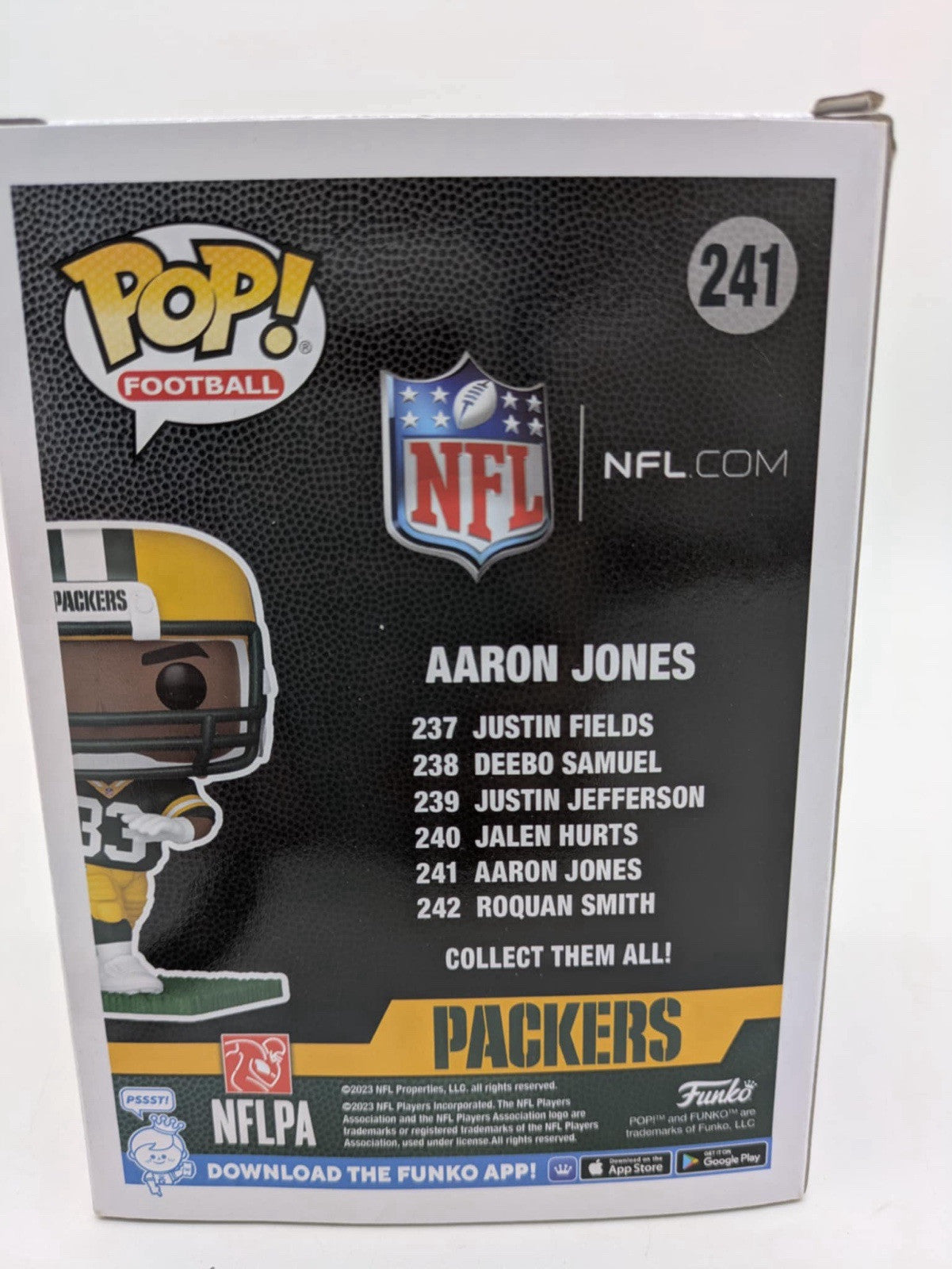 NFL Aaron Jones #241 Green Bay Packers Wave 11 Pop Vinyl Figure by Funko