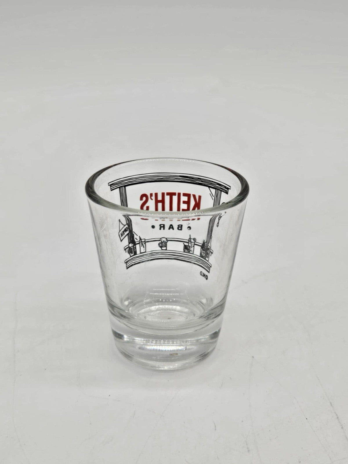 Vintage Barware Shot Glass " Keith’s Bar"