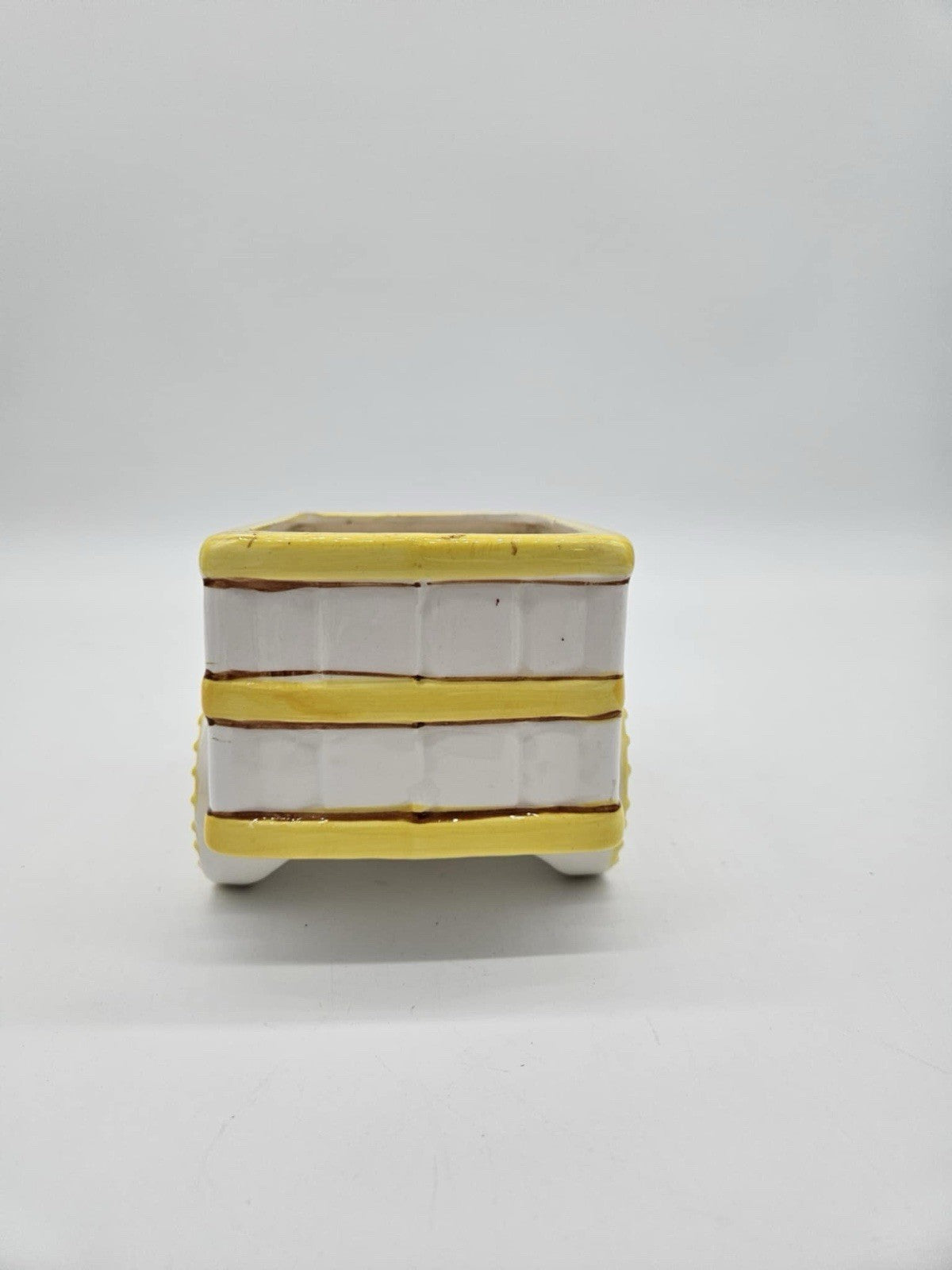 Vintage Ceramic Donkey Cart Cactus & Flower Planter Hand Painted & Glazed