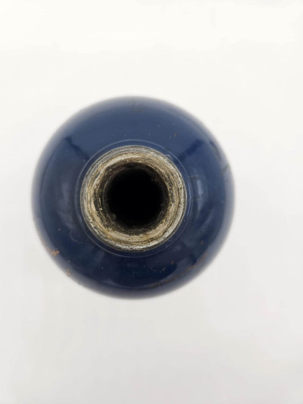 Vintage 1950s Sparklets Soda Syphon Seltzer Bottle Bar Art Deco Dark Blue Enamel