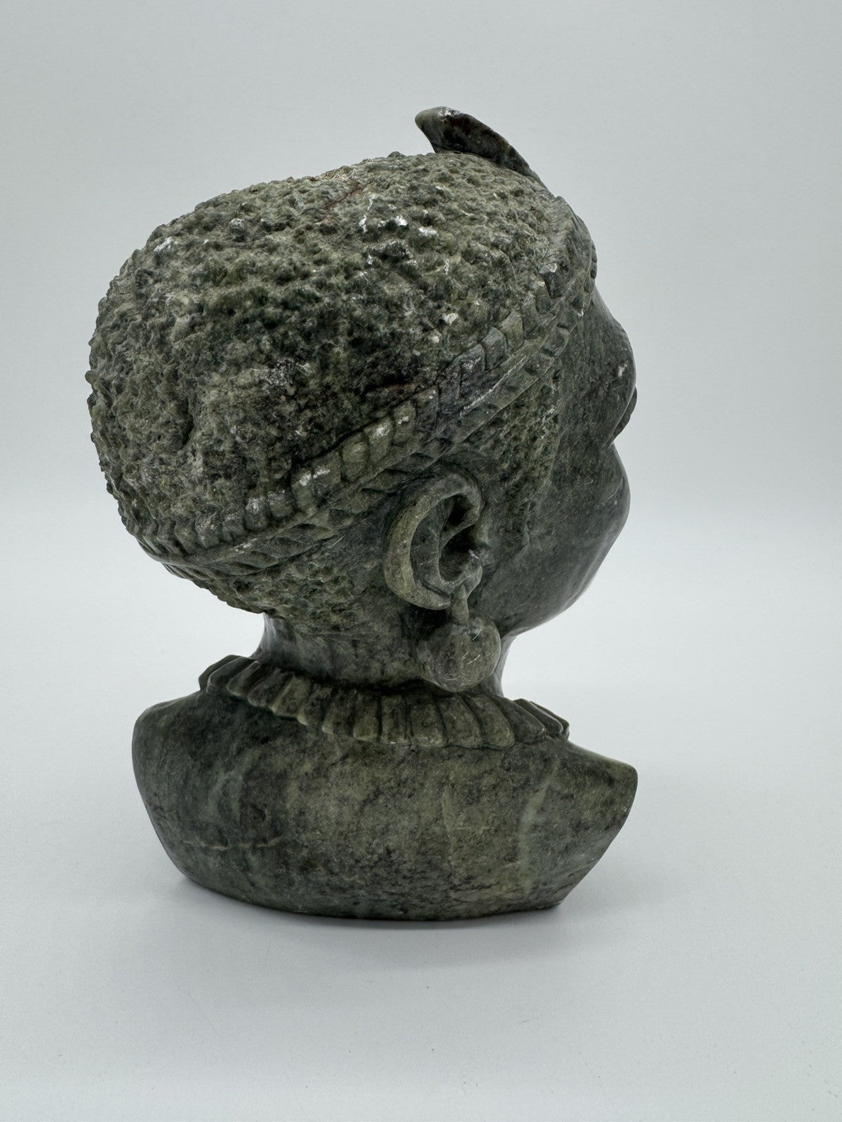 RARE African Nyanga Tribe Verdite Solid Stone Sculpture Hand Carved ~ SIGNED