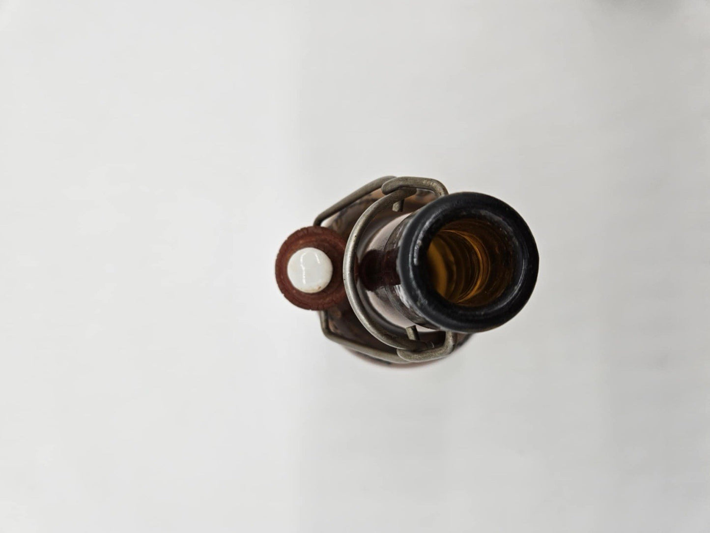 Vintage Grolsch Beer Bottle Amber Glass Porcelain Swing Top