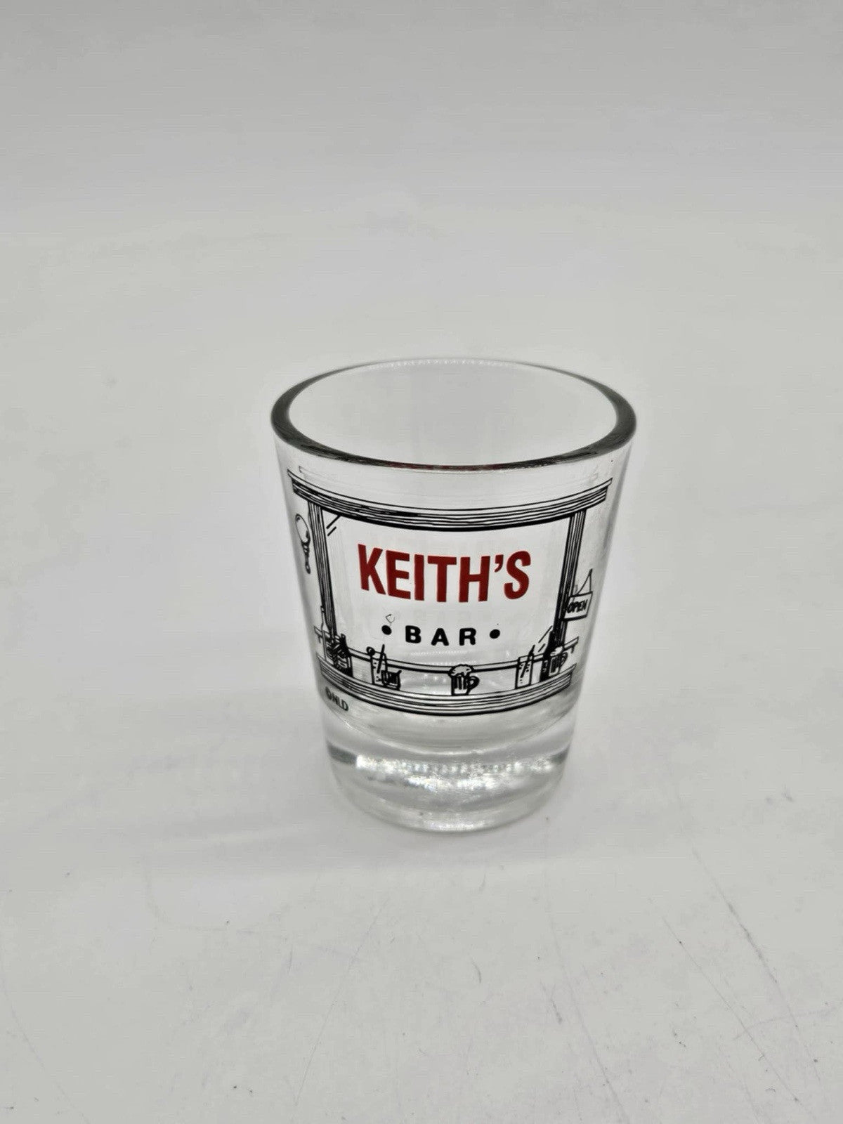 Vintage Barware Shot Glass " Keith’s Bar"